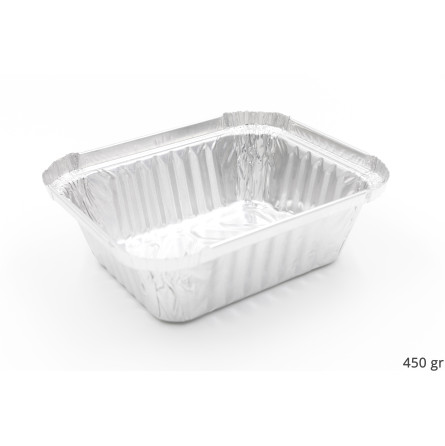 100 barquettes aluminium 1000 ml avec couvercles carton recyclables  204x98x60 mm co1000 - Emballage écologique