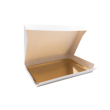 Boîte traiteur en carton blanche pour plateau - 2 tailles