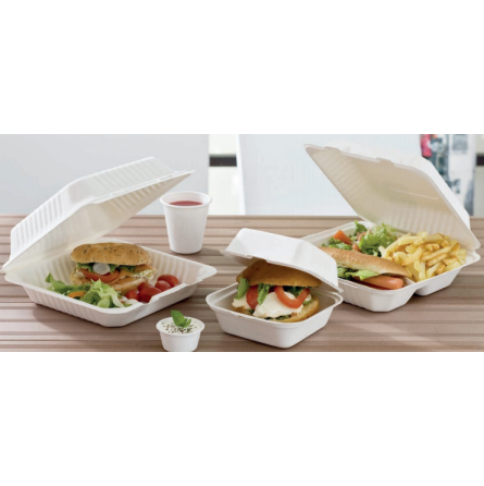 Lunch box ou boite repas en bagasse biodégradable