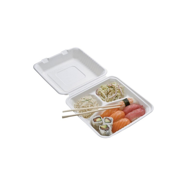 Lunch box ou boite repas en bagasse biodégradable|EMBUNIC