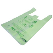 Sac plastique liassé à bretelles biodégradable et compostable   - 3 tailles