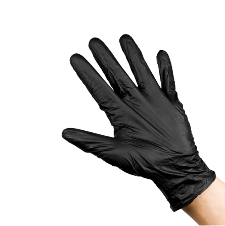 Gants nitrile noir 100 gants/paquet